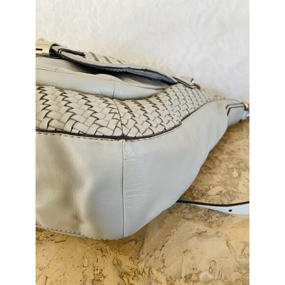 Coach Kristin Woven brown Leather Hobo Crossbody Shoulder Bag Handbag 19312 - Picture 7 of 9